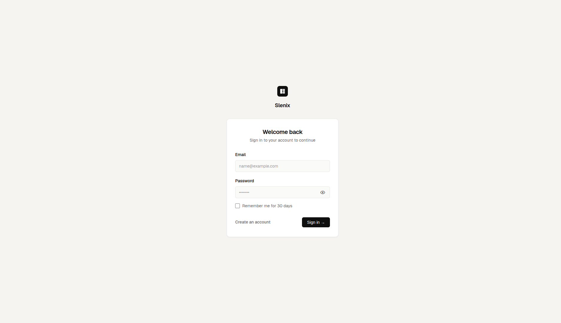 Veil Login Page